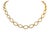 Mid-20th Century 14K Yellow Gold Oval Link Necklace. Necklace features a continuous series of textured oval links, each...