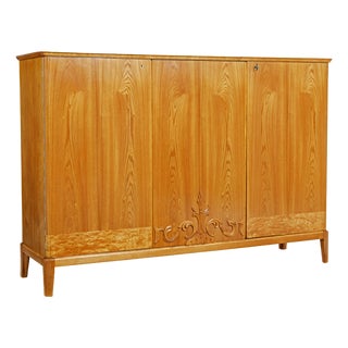 Mid 20th Century Swedish Elm Sideboard, 1940s For Sale