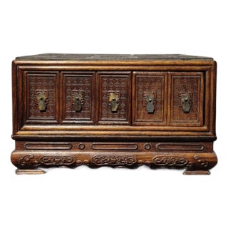 1960s Huanghuali Wood Five-Drawer Jewelry Chest / Stacking Cabinet For Sale