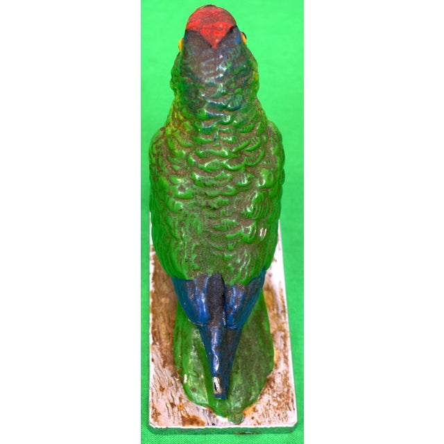 Traditional Lejeune Hand Painted Chrome Plated Parrot Car Mascot For Sale - Image 3 of 5