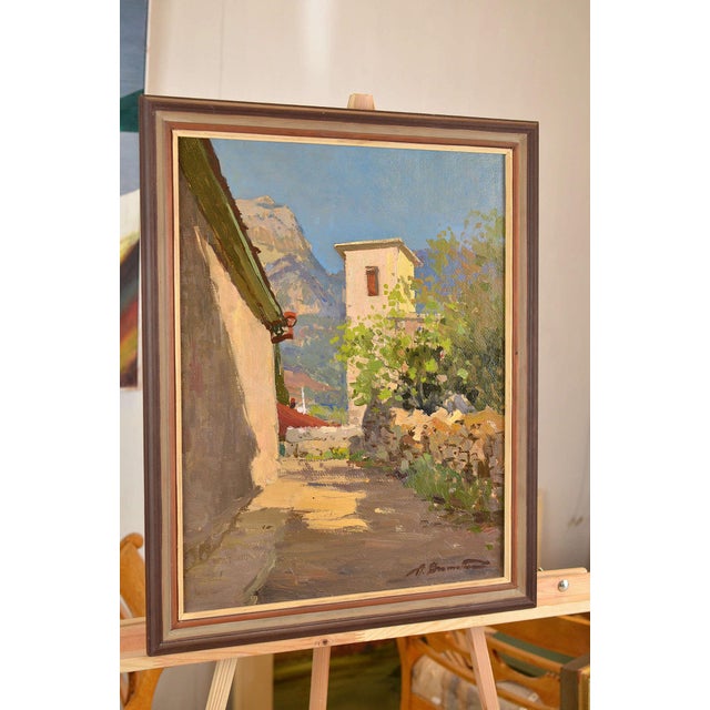 Street in Hurzuf, 1967, Oil on Cardboard, Framed For Sale - Image 6 of 11