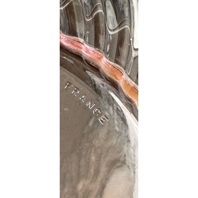 Pink Made in France Pink Swirl Centerpiece Bowl With Silver Plated Base, Polished For Sale - Image 8 of 10