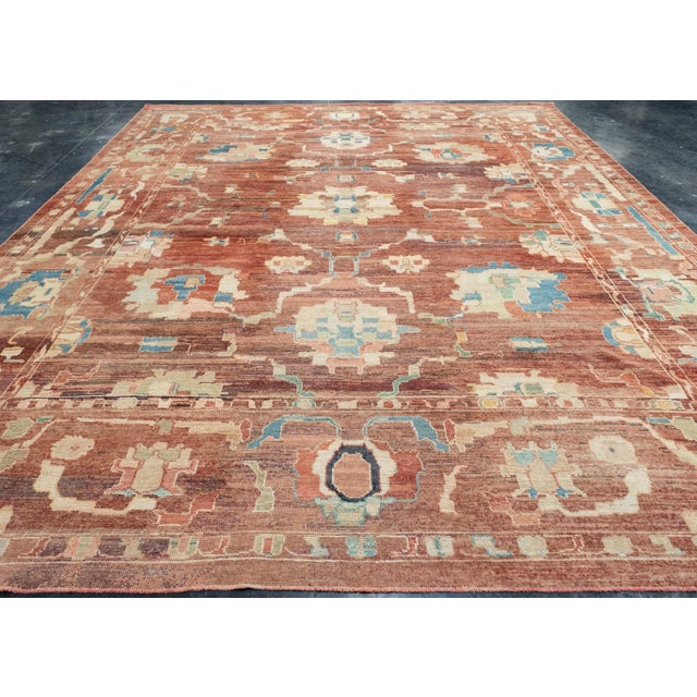 Turkish Oushak Old Wool Rug 11'9" x 14'3" #18130 Explore a curated collection of hallway runners, wool rugs, and handmade...