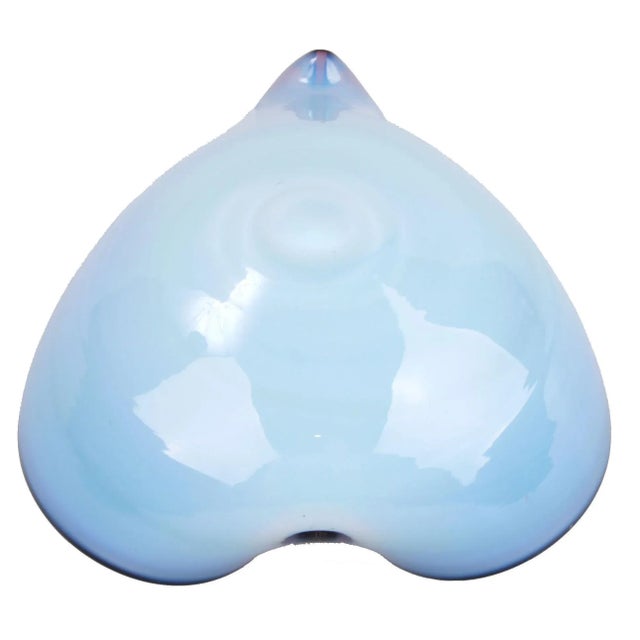 Glass 1980s Hand Blown Blue and Purple Murano Bowl For Sale - Image 7 of 9