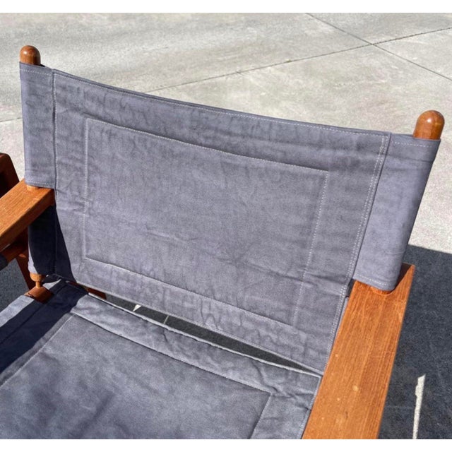 Mid 20th Century Borge Jensen for Bernstorffsminde Møbelfabrik Teak Safari Chairs - A Pair For Sale - Image 5 of 11