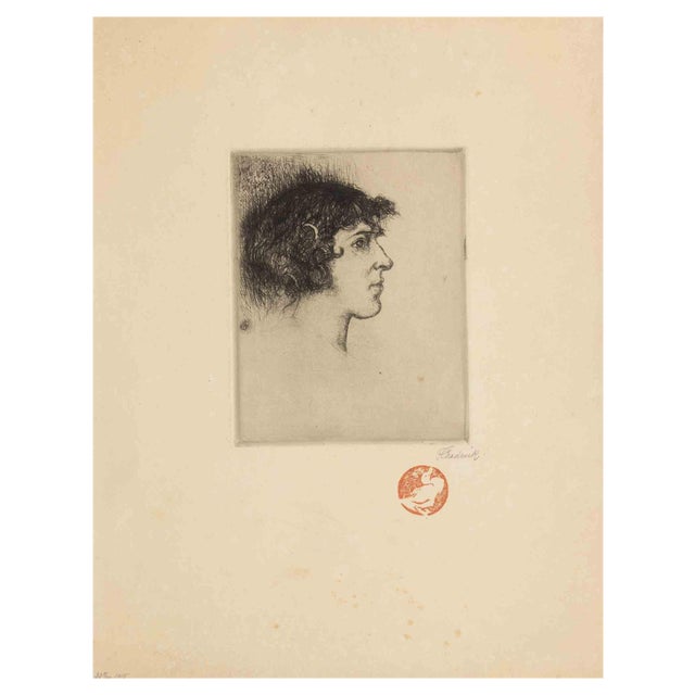 Francis Brooks Chadwick, Portrait, Etching, 1915 For Sale