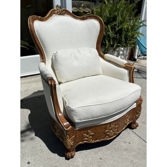 2000 - 2009 18th C Style Charles Pollock for William Switzer Bergere Chair For Sale - Image 5 of 6
