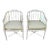 A Pair of Regency Style Faux Bamboo and Cane Armchairs For Sale