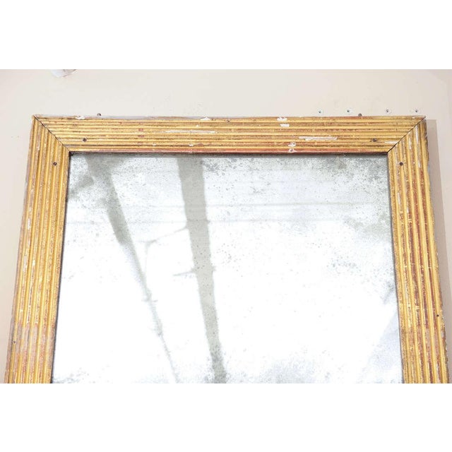 French French Fluted Giltwood Mirror For Sale - Image 3 of 6