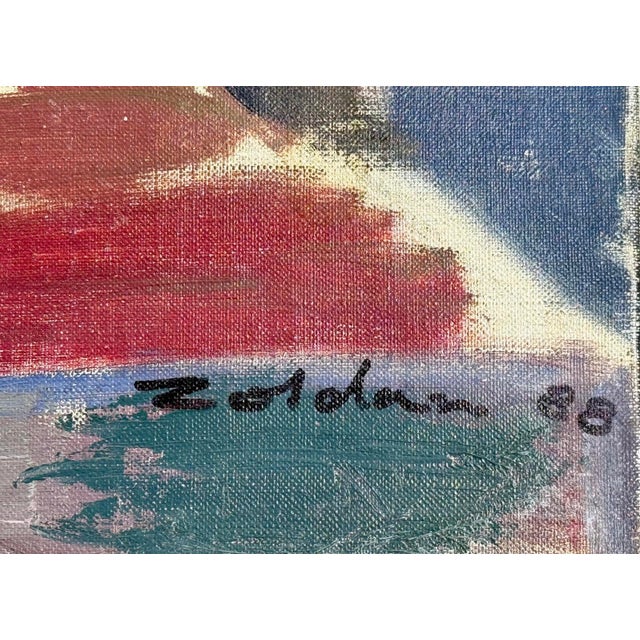 1980s French Abstract Painting of a Woman For Sale In San Francisco - Image 6 of 6