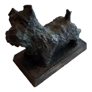 Early 20th Century "Vintage Scottish Dog Sculpture"