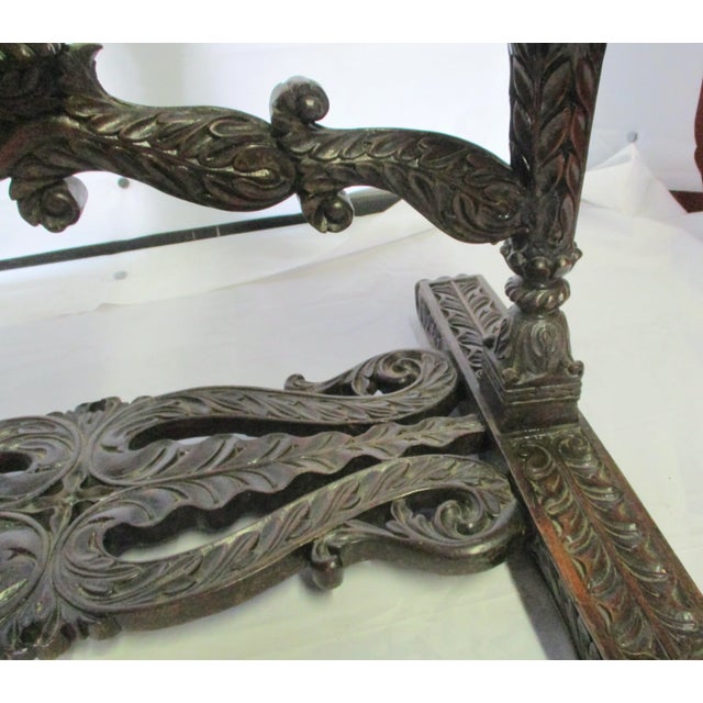 Indian Antique Indian British Raj Rosewood Weaving Stand 19th Century For Sale - Image 3 of 17