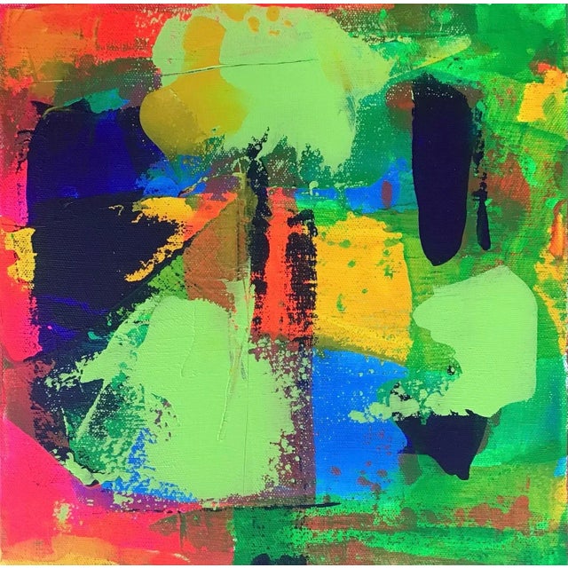 Acrylic on 12” by 12”. Stretched Canvas. Artist signed on the back side with S. Stilgenbauer (CA Artist Stephen...