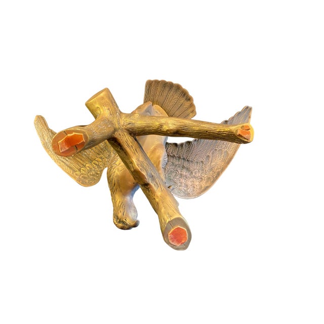 1950s Brass Eagle Statue For Sale - Image 4 of 4