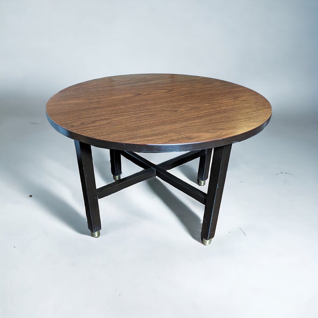 Mid-Century Modern 1960s Edward Wormley's for Dunbar Round Coffee Table For Sale - Image 3 of 8