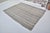 Textile Vintage Minimalist Turkish Striped Kilim Rug in Oatmeal & Ivory Pinstripes For Sale - Image 7 of 9