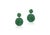 Limited Edition' Double Ball Drop Green Tsavorite Earring in 18K White Gold. Approximate Stone Weight: Tsavorite - 27.57cts.