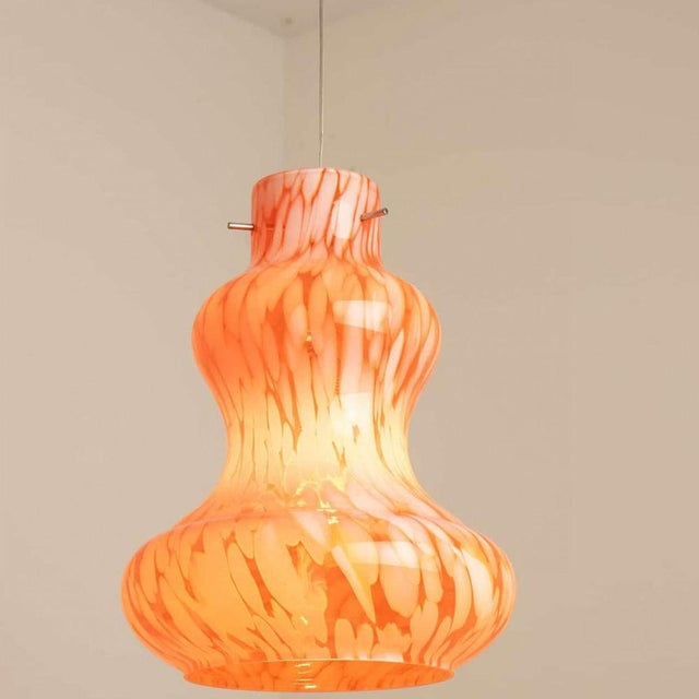 Vintage Murano Glass Pendant Light by Massimo Vignelli for Venini, 1960 For Sale - Image 11 of 18