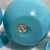 Glass Antique French Portieux Vallerysthal Blue Opaline Glass Decanter & 9 Goblets Set For Sale - Image 7 of 7