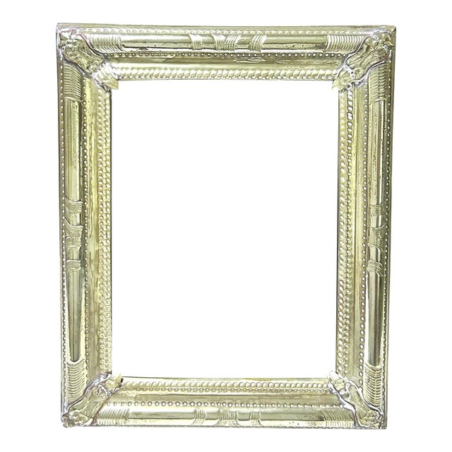1960s Repousse Silverplated Embossed Picture Frame Hecho a Mano Handcrafted For Sale