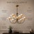 Brass 9 Light Brass Chandelier, Mid Century Modern Globe Light, Handmade Antique Brass Ceiling Fixture, Luxury Dining Room Lighting For Sale - Image 8 of 13