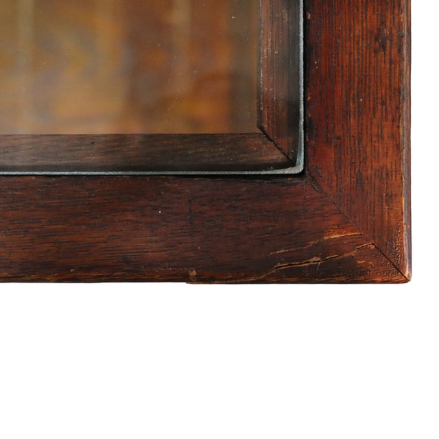 Brown Antique Country Store Oak Display Case With Feet C1920 For Sale - Image 8 of 10