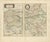 Antique Double Map of Perche, Blois, Orléans and Tours from Blaeu, 1642 For Sale