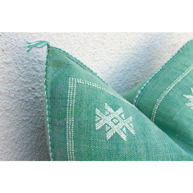 Sage Star Cactus Silk Moroccan Pillow For Sale - Image 4 of 7