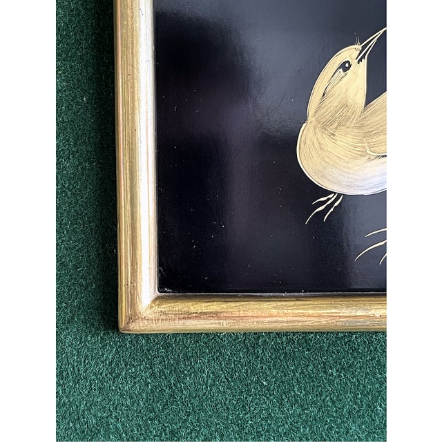 Inlaid Japanese Lacquer Painting of Sekirei Bird by Koshi-San, 1970s For Sale - Image 6 of 13