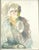 Impressionist Portrait of a Woman Original Gouache and Watercolor Impressionist portrait in the style of Picasso and...