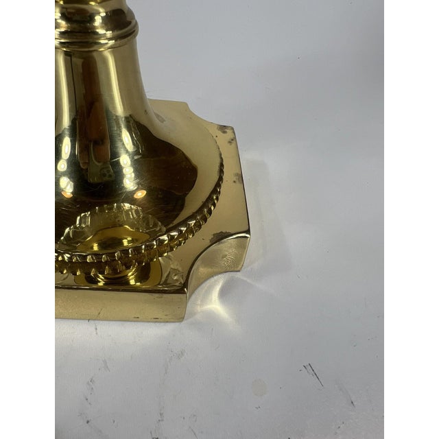 Late 20th Century Table Lamp Traditional Neoclassical Brass and Hand Cut-Glass Vantage For Sale - Image 10 of 13