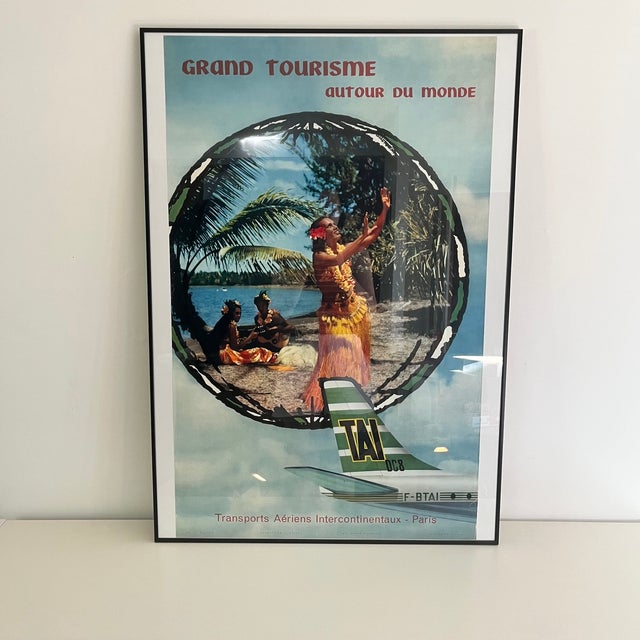 Original TAI Tourism Around the World Advertising Poster from Braun Mulhouse, 1960 For Sale - Image 3 of 17