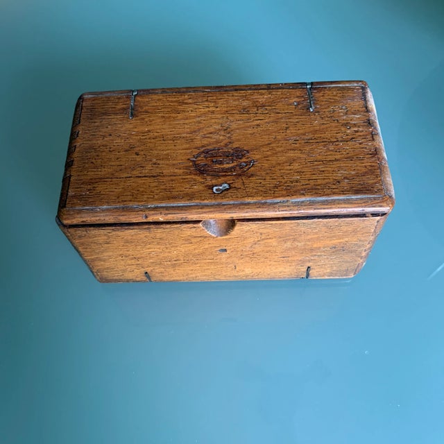 Brown Vintage Singer Tiger Oak Folding Wooden Puzzle Box For Sale - Image 8 of 8
