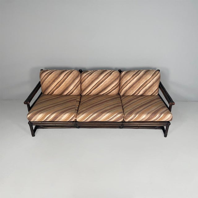 1970s American Modern Sofa by Lyda Levi for McGuire Company, 1970s For Sale - Image 5 of 18
