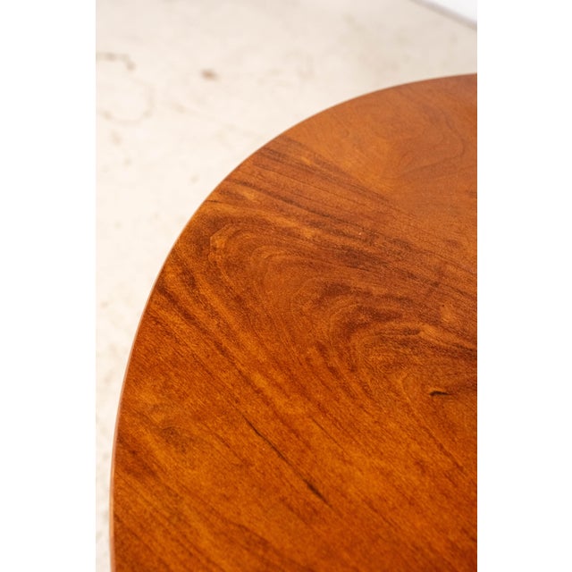 1970s Primitive Country Style Cherry Occasional Table For Sale - Image 5 of 9