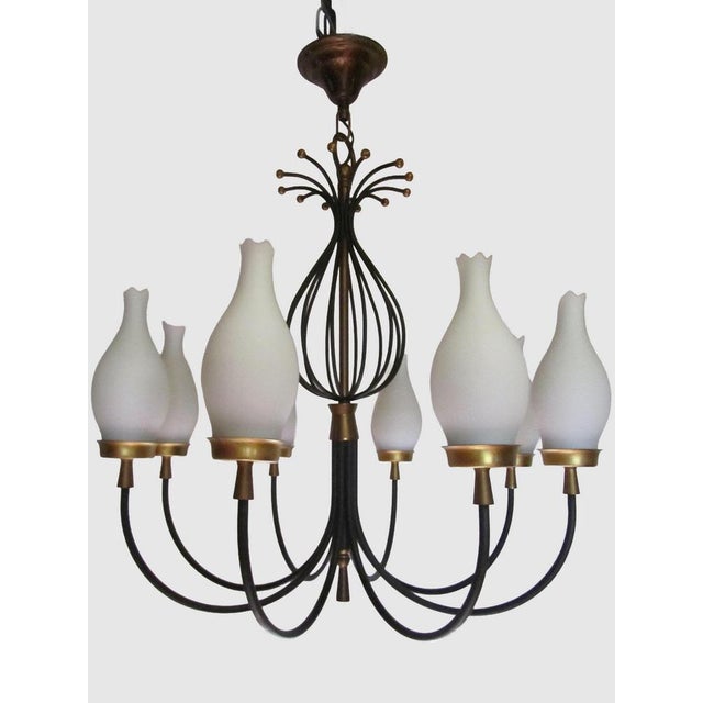 Mid-Century Modern Vintage Chandeliers by Angelo Lelii for Arredoluce, Italy, 1950, Set of 2 For Sale - Image 3 of 18