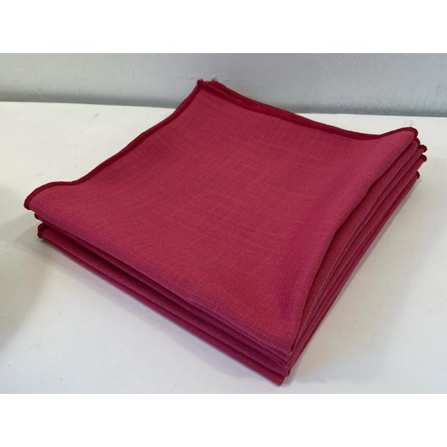 Nice bright color on these pretty rose colored dinner napkins