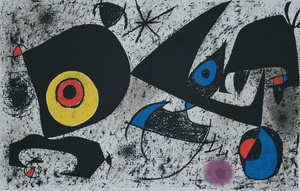 Joan Miro, The Yellow and Red Eye, Lithograph