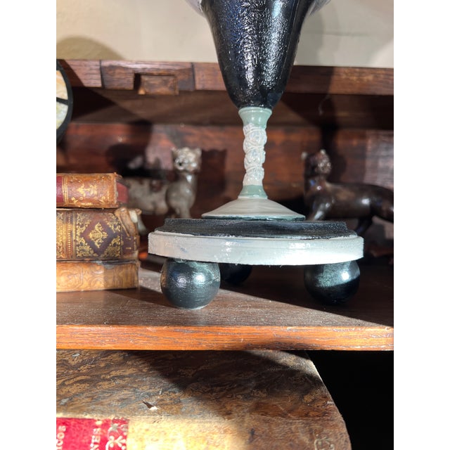 Baroque Curiosity Cabinet "Natural Study" Model With Faux Ostrich Egg & Faux Black Coral For Sale - Image 4 of 12