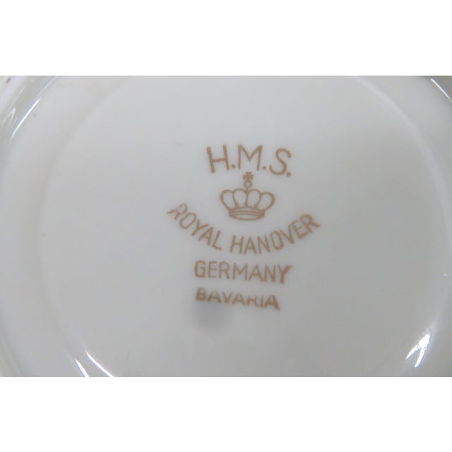 1950s HMS Royal Hanover Germany Bavaria Cup Saucer Dessert Plate 3pc For Sale - Image 13 of 18