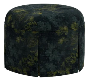 Ely Ottoman in Verdure Navy