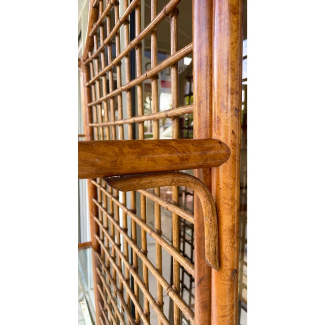 Palm Beach Regency Style Pagoda Shape Bamboo Etagere For Sale In Miami - Image 6 of 9