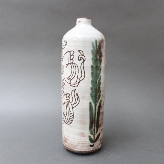 Vintage French Ceramic Flower Vase by Michel Barbier, 1960s For Sale - Image 3 of 15