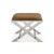 Uber chic clear lucite X shaped accent upholstery--our Delano Bench is the perfect vanity stool and/or designer accent...