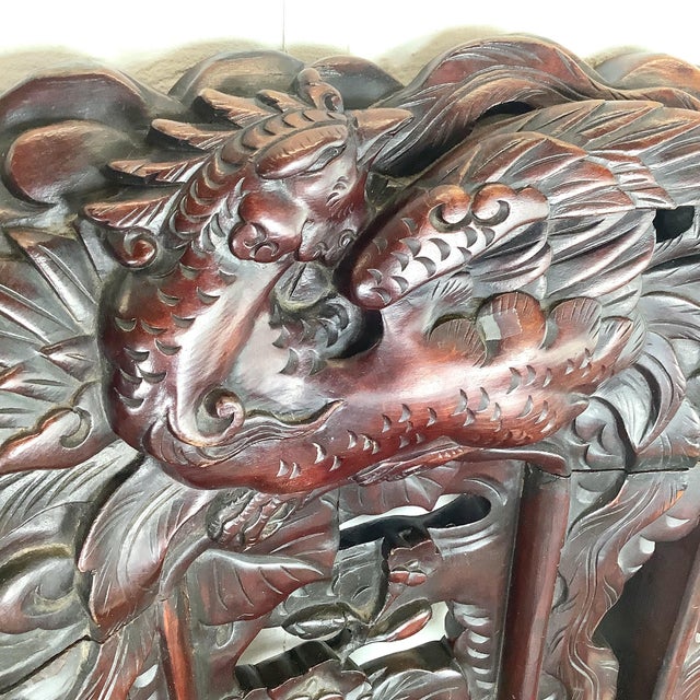 Antique Chinese Export Carved Hardwood Dragon Armchair, Late 19th to Early 20th Century For Sale - Image 9 of 12