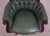 Carved Mahogany Frame Green Leather Office Desk Chair For Sale - Image 12 of 18