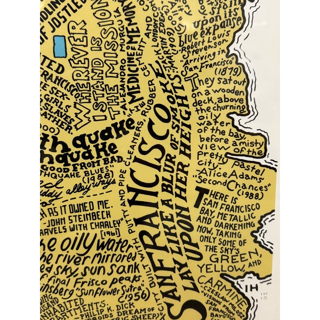 Ian Huebert for Rumpus Literary City Map of San Francisco, Framed For Sale - Image 9 of 12