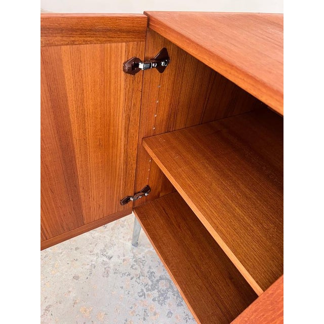 Teak Chest of Drawers with Hinged Doors by H. W. Klein for Bramin For Sale - Image 6 of 11
