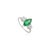 Modern Natural Marquise Emerald & Diamond Three-Stone Engagement Ring Size 6 in 18k Gold For Sale - Image 3 of 14