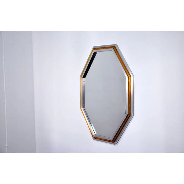 Hollywood Regency Italian Octagonal Mirror, 1970s For Sale - Image 3 of 7
